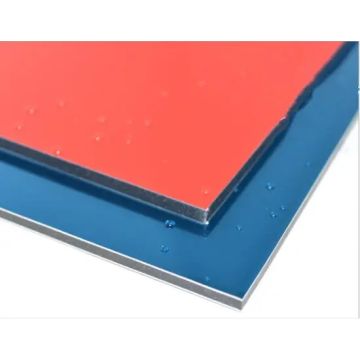 Panel dibond aluminio azul/rojo - lámina de 0,30mm. - 74,8 x 305 cm. - caja de 4 planchas