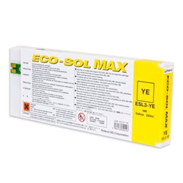 Cartucho de tinta Original Roland Ecosolmax amarillo de 220ml.